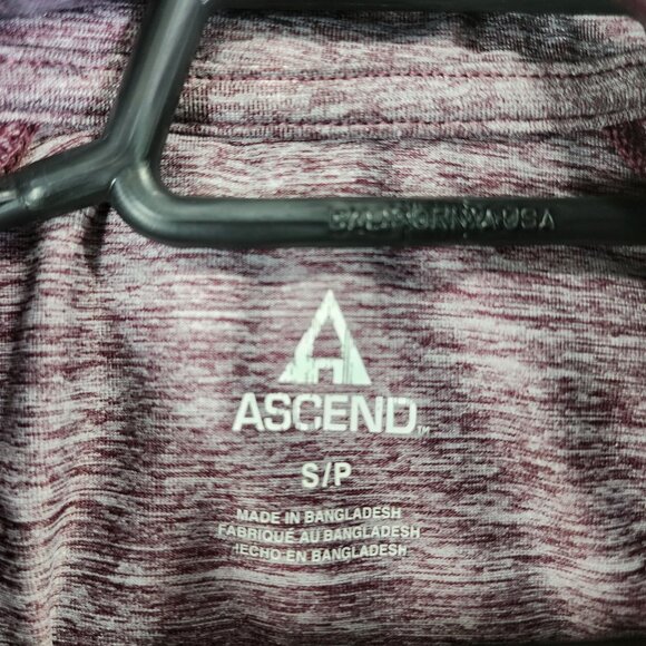 Womens Heather Purple Ascend Active Shirt Long Sleeve 1/2 Zip Mock Neck Size S - Picture 6 of 11